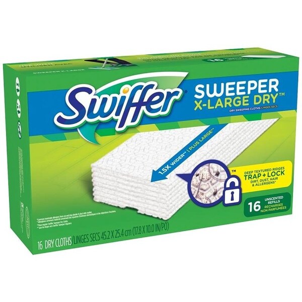 Swiffer Sweeper Cloth, 16 Pads Capacity 96826 Zoro